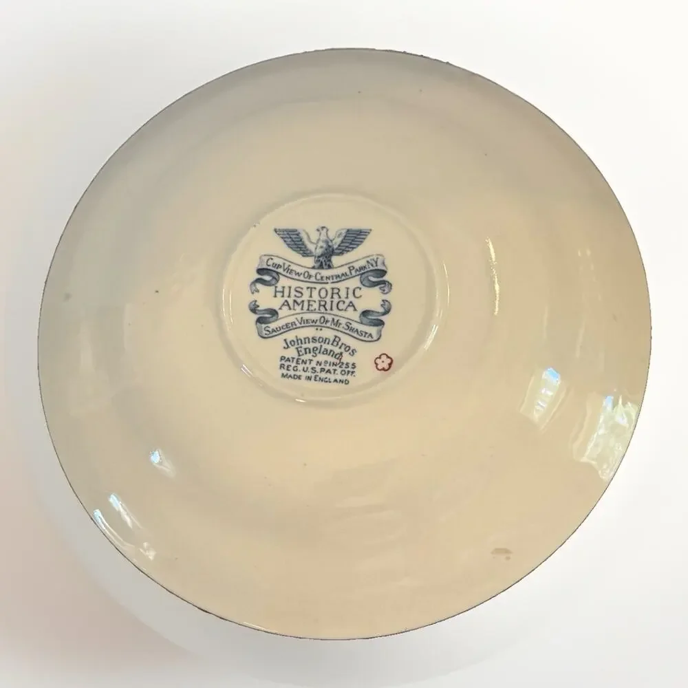 Johnson Brothers Historic America Blue Covered Wagon Bread & Butter Plate 6 3/8”